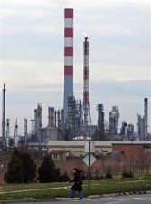 NIS refinery at Pancevo, Serbia, where Russia's Gazprom is buying control