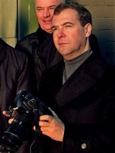 Dmitry Medvedev, Russian president, touring Mognitogorsk metal works March 2011