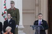 But large crowds also attended an Orban speech nearby, though there were reports that some were paid to do so
