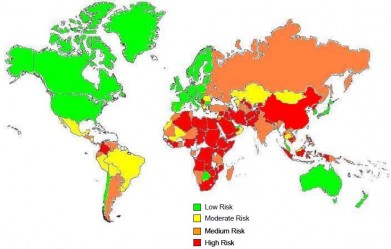 RBC political and social unrest heat map