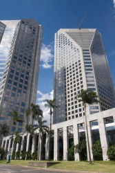 buildings at Sao Paulo's high-tech downtown around Berrini Avenue