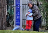 Chinese grandmother and grandchild