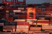 Shipping containers at Yangshan port, Shanghai