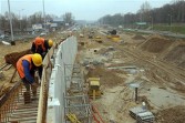 View of the construction works of the A2 highway linking Warsaw and Berlin taken on December 10, 2009 in Warsaw. 
