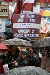 Latvia demonstrates