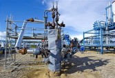 Devon Energy Corp.'s 35,000 barrel per day Jackfish Projects processing plant, where Steam Assisted Gravity Drainage (SAGD) is used to extract bitumen from oil sands, operates near Conklin, Alberta