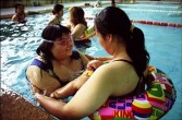 Weight-loss summer camp in Tianjin, China on August 22, 2006-Overweight and obese Chinese kids at Aimin fat reduction hospital in Tianjin near Beijing. 