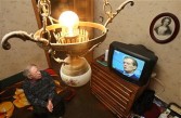 Man watching TV