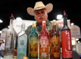 Rodolfo Favila, with the Agave de Cortes mezcal distillery, at the Expo Comida Latina trade show in San Diego California, August 2011