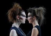 Russian models display stylish hairdos 2011