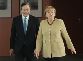 Draghi meets German chancellor Angela Merkel in Berlin last week