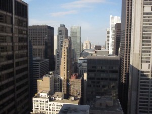 View from the office, downtown Chicago