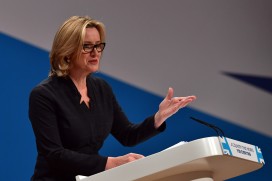 Amber Rudd, home secretary, speaking at the Conservative party conference