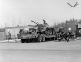 Soviet troops patrol the streets of Kabul in January 1980 as their troops invade Afghanistan (AFP/Getty Images)