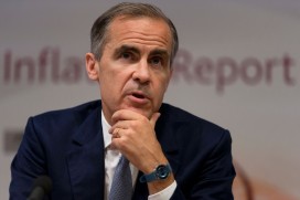 Mark Carney, governor of the Bank of England gives a press conference on Thursday