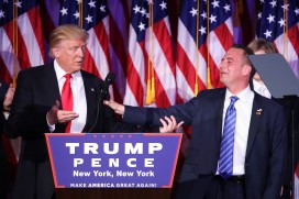 Donald Trump and vice-president elect Mike Spence