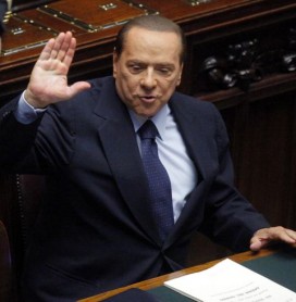 Italian PM Silvio Berlusconi on October 14. Photo: Mauro Scrobogna / AP