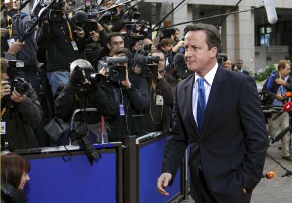 David Cameron arrives at the EU summit in Brussels. Photo: Francois Lenoir/Reuters