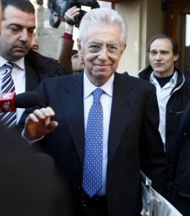 Mario Monti in Rome on Monday. Photo: Pier Paolo Cito/AP