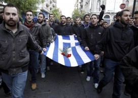 Students protest on November 17 in Athens