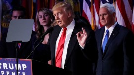 Republican Presidential Nominee Donald Trump Holds Election Night Event In New York City